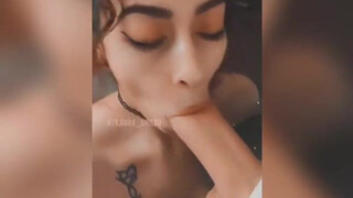 POV Latina Girlfriend Deepthroat Blowjob Amateur GIF