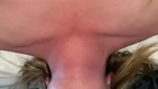 Deepthroat Cock Blowjob Blindfolded Big Tits Big Dick Balls Sucking Balls GIF