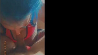 White Girl Sucking Sloppy Lick Green Eyes Girlfriend Face Fuck Eye Contact Deepthroat Boyfriend Blowjob GIF