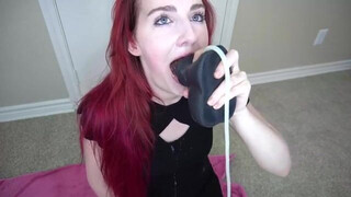 Swallowing Oral Gagging Dildo Deepthroat Cumshot Bad Dragon GIF