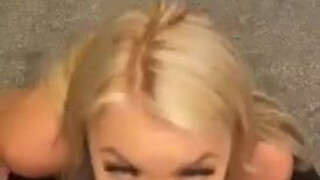 Fitness Deepthroat Blowjob Blonde GIF