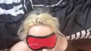 Kinky Facial Cumshot Cum Blindfolded Ball Gagged Amateur GIF