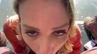 Public Outdoor OnlyFans NSFW Mom Mia Malkova Face Fuck Deepthroat Cock Worship Cock Milking Blowjob Blonde Balls Sucking Ball Worship 60fps GIF