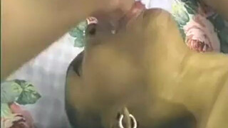 Ebony Double Blowjob Deepthroat Blowjob GIF