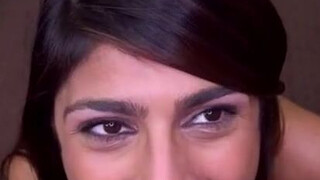 Sucking Pornstar Mia Khalifa Fake Tits Deepthroat Blowjob Big Tits Big Nipples Big Dick Babe GIF