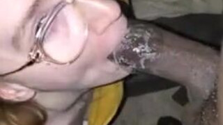 Sloppy Gagging Deepthroat Blowjob BBC GIF