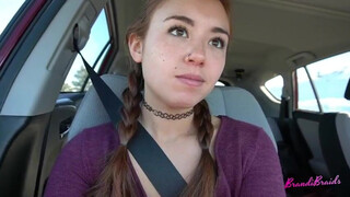 Public Deepthroat Creampie Car Sex GIF