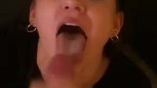 NSFW Deepthroat Cum Blowjob Big Tits GIF