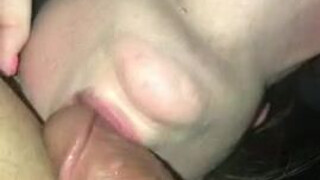 Sucking Deepthroat Cock Choking Blowjob Big Tits Big Dick GIF