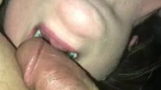 Sucking Deepthroat Cock Choking Blowjob Big Tits Big Dick GIF