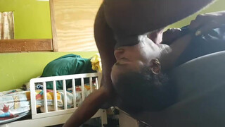 ThroatPie Throat Fuck Hardcore Ebony Couple Ebony Deepthroat Cum Swallow Brunette Blowjob BBC African American GIF