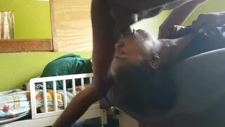 ThroatPie Throat Fuck Hardcore Ebony Couple Ebony Deepthroat Cum Swallow Brunette Blowjob BBC African American GIF