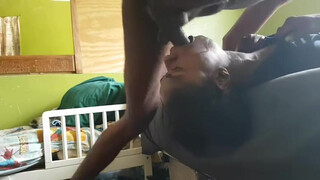 ThroatPie Throat Fuck Hardcore Ebony Couple Ebony Deepthroat Cum Swallow Brunette Blowjob BBC African American GIF