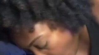 Gagging Ebony Big Dick GIF