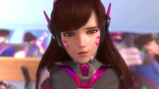 D.Va скачет на члене другого персонажа из игры Overwatch