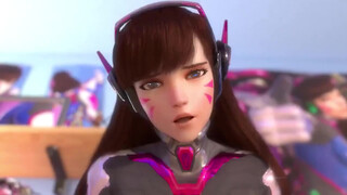 D.Va скачет на члене другого персонажа из игры Overwatch