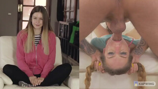 Stella Cox Spit Smile Sloppy Hardcore Face Fuck Deepthroat Cute Brunette GIF