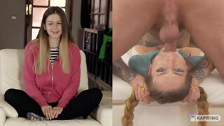 Stella Cox Spit Smile Sloppy Hardcore Face Fuck Deepthroat Cute Brunette GIF