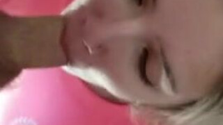 Teen Deepthroat Blowjob Blonde GIF