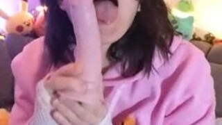Femboy Deepthroat Chubby GIF