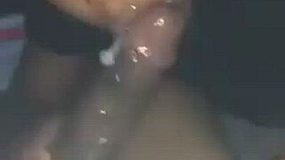 Wet Sloppy Ebony Couple Ebony Deepthroat Car Sex Car Blowjob BBC GIF